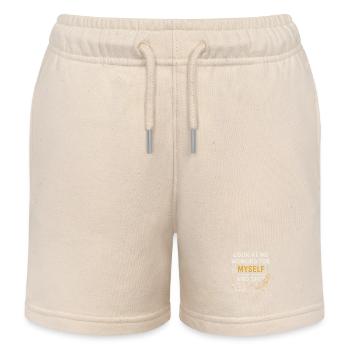 Regardez-moi travailler pour moi-même et - Short de jogging enfant bio Stanley/Stella - écru doux - Devant