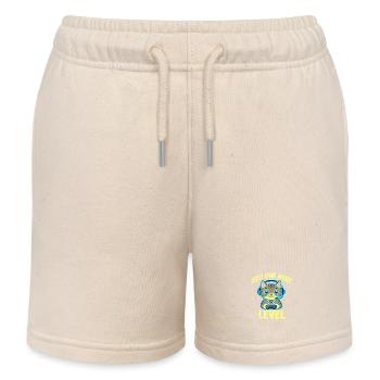 Gamer Cat – Juste un niveau de plus - Short de jogging enfant bio Stanley/Stella - écru doux - Devant