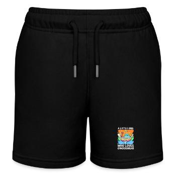 Gingerbread man Christmas gingerbread - Kids Organic Sweat Shorts by Stanley/Stella - black - Front