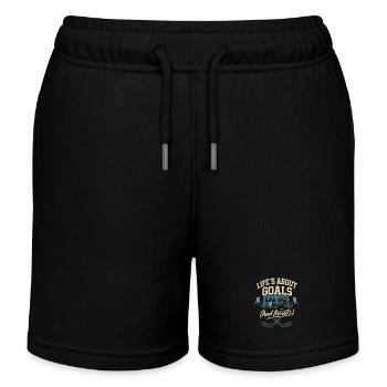 Ich bin nicht zum Reden hier - Kinder Organic Joggingshorts Mini Bolter von Stanley/Stella - Schwarz - Vorne