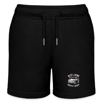 Old love doesn't rust - Trabi - Kultauto DDR - Kids Organic Sweat Shorts by Stanley/Stella - black - Front
