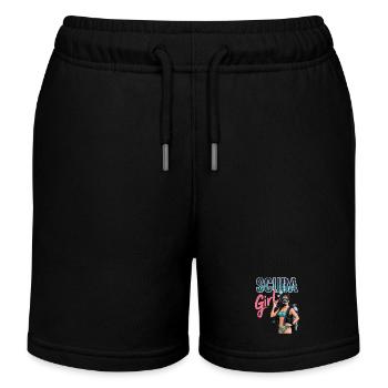 Scuba Girl Tauch-Design - Kinder Organic Joggingshorts Mini Bolter von Stanley/Stella - Schwarz - Vorne