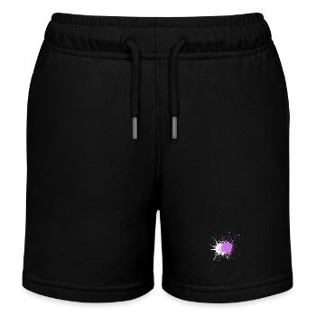 Aquarellartige Farbspritzer - Kinder Organic Joggingshorts Mini Bolter von Stanley/Stella - Schwarz - Vorne