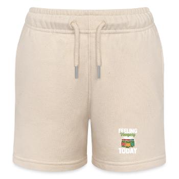 Pickles, Dill, Cucumbers, Green Vegetables - Kids Organic Sweat Shorts by Stanley/Stella - soft Ecru - Front