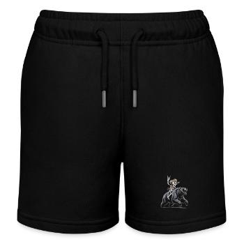 Skelett Rodeo auf Bär - Kinder Organic Joggingshorts Mini Bolter von Stanley/Stella - Schwarz - Vorne