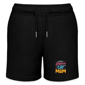 Ich will Katzenmama sein - Kinder Organic Joggingshorts Mini Bolter von Stanley/Stella - Schwarz - Vorne