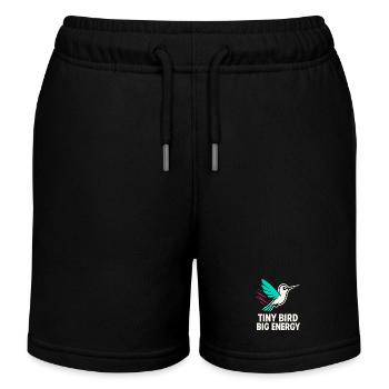Funny Hummingbird Mem Winziger Vogel Big Energy - Kinder Organic Joggingshorts Mini Bolter von Stanley/Stella - Schwarz - Vorne
