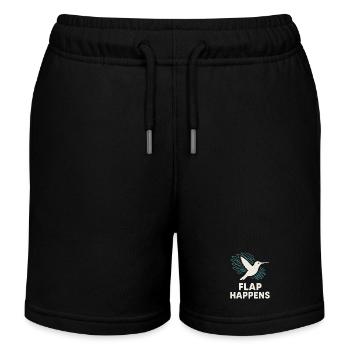 Funny Hummingbird Mem Winziger Vogel Big Energy - Kinder Organic Joggingshorts Mini Bolter von Stanley/Stella - Schwarz - Vorne