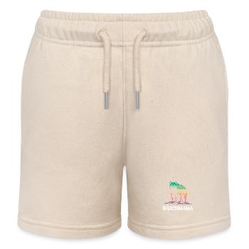 Werdende Mutter BÄRENMAMA Bald Mama Lustiges - Kinder Organic Joggingshorts Mini Bolter von Stanley/Stella - Natur - Vorne