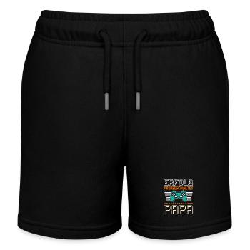 Gambler Dad ACHIEVEMENT UNLOCKED Funny - Kids Organic Sweat Shorts by Stanley/Stella - black - Front