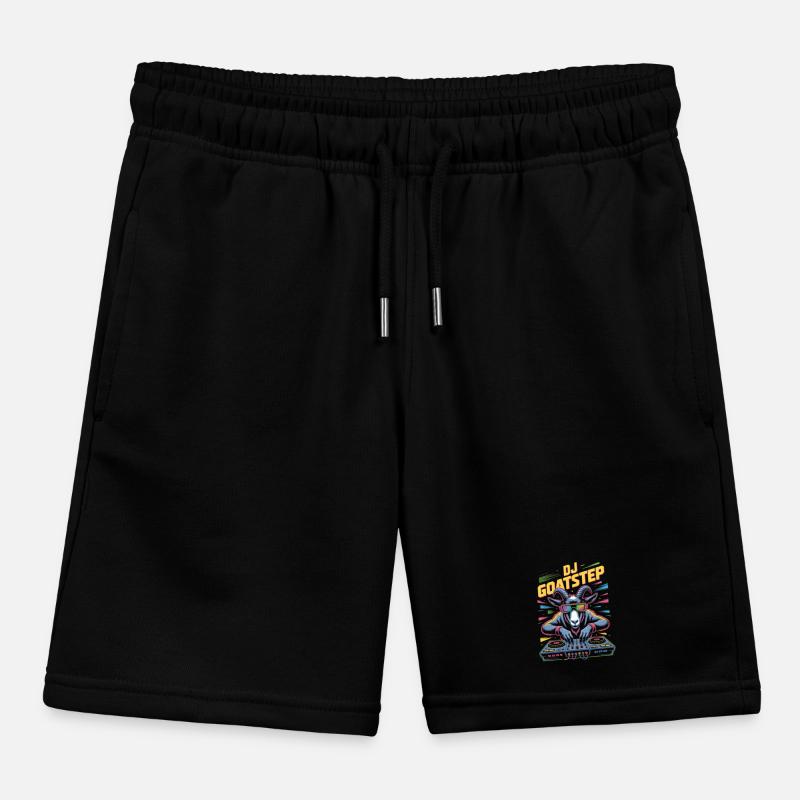 DJ Goatstep Goat Rave EDM Dubstep Vibes Kids Organic Sweat Shorts by Stanley/Stella