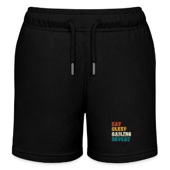 Eat Sleep Sailing Repeat - Kinder Organic Joggingshorts Mini Bolter von Stanley/Stella - Schwarz - Vorne