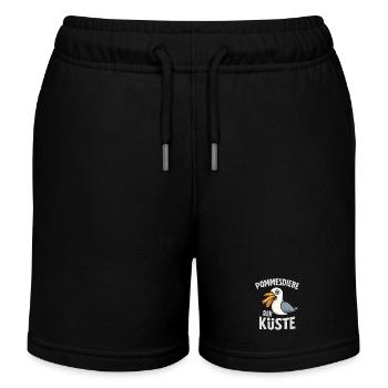 French Fry Thieves Coastal Pelican - Kids Organic Sweat Shorts by Stanley/Stella - black - Front
