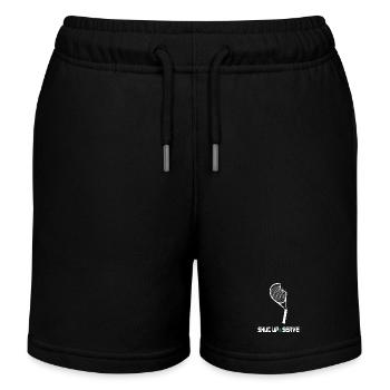 Tais-toi et sers – Design de tennis amusant - Short de jogging enfant bio Stanley/Stella - noir - Devant