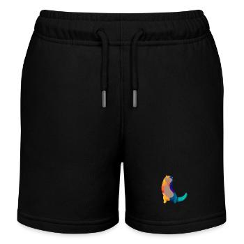 Seeotter Cartoon - Kinder Organic Joggingshorts Mini Bolter von Stanley/Stella - Schwarz - Vorne