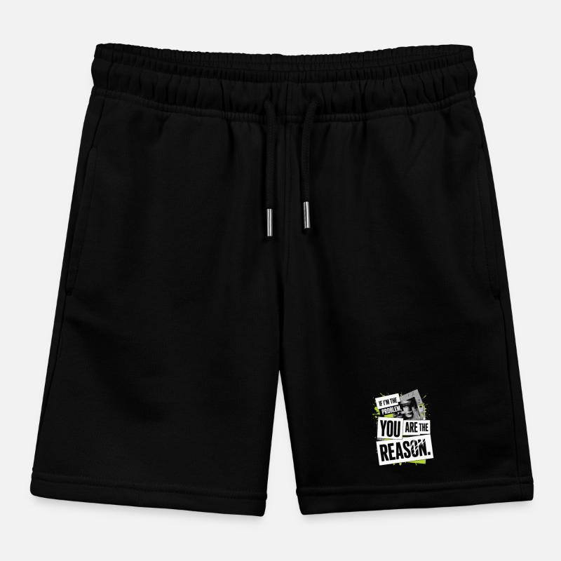 If I'm The Problem You Are The Reason Resilience Kids Organic Sweat Shorts by Stanley/Stella