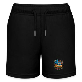 4 TASTIC Superhero Birthday Party Gift For Four - Kinder Organic Joggingshorts Mini Bolter von Stanley/Stella - Schwarz - Vorne