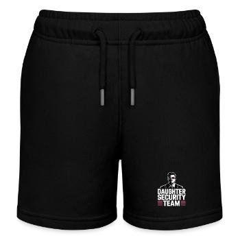 Daughter Security Team – Vater Bodyguard - Kinder Organic Joggingshorts Mini Bolter von Stanley/Stella - Schwarz - Vorne