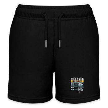 Ziegelsteinmetz Stundensätze Maurer Arbeiter - Kinder Organic Joggingshorts Mini Bolter von Stanley/Stella - Schwarz - Vorne