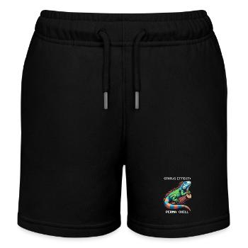 Effet de statut : Frisson continu | Terrarium d’iguane - Short de jogging enfant bio Stanley/Stella - noir - Devant