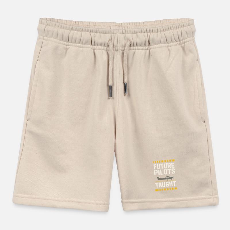 Flight Instructor Cfi Pilot Aviation Instructor Kids Organic Sweat Shorts by Stanley/Stella