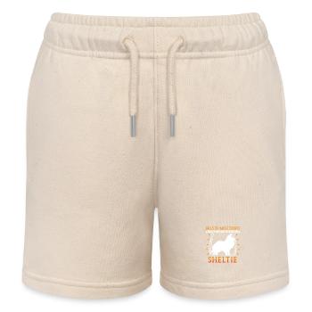 Samoyed is allergic sled dog - Kids Organic Sweat Shorts by Stanley/Stella - soft Ecru - Front