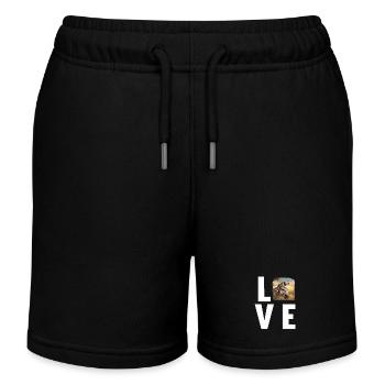 Zebras Zebra - Kinder Organic Joggingshorts Mini Bolter von Stanley/Stella - Schwarz - Vorne