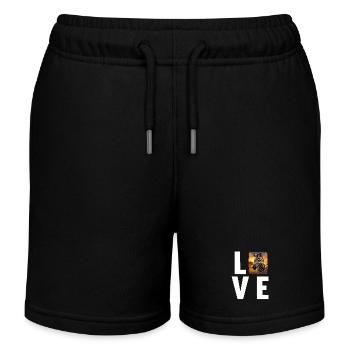 Zebras Zebra - Kinder Organic Joggingshorts Mini Bolter von Stanley/Stella - Schwarz - Vorne