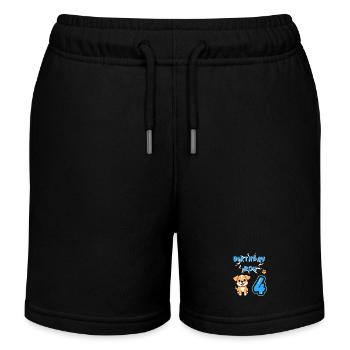 Geburtstagsshirt Hund 4 Jahre Birthday Boy - Kinder Organic Joggingshorts Mini Bolter von Stanley/Stella - Schwarz - Vorne