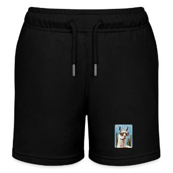 Lama - Kinder Organic Joggingshorts Mini Bolter von Stanley/Stella - Schwarz - Vorne