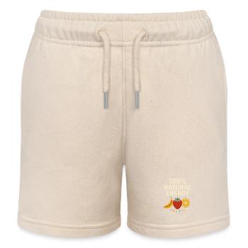 100% Natural Energy – Fruit Lover Design - Kinder Organic Joggingshorts Mini Bolter von Stanley/Stella - Natur - Vorne