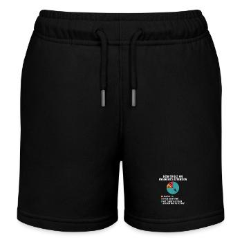 How To Get Engineer’s Attention Break Something - Kids Organic Sweat Shorts by Stanley/Stella - black - Front