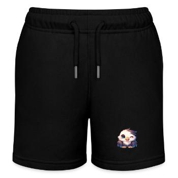 Adler - Kinder Organic Joggingshorts Mini Bolter von Stanley/Stella - Schwarz - Vorne
