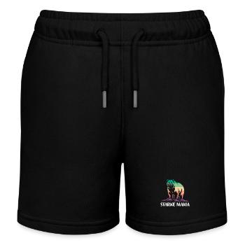 Future maman OURS MAMAN FORTE Drôle - Short de jogging enfant bio Stanley/Stella - noir - Devant