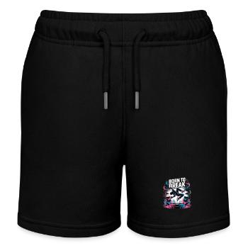 Streetdance Beat – Urban DJ Musik Design - Kinder Organic Joggingshorts Mini Bolter von Stanley/Stella - Schwarz - Vorne
