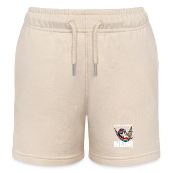 Avant de demander No Hedgehog Mauvaise humeur - Short de jogging enfant bio Stanley/Stella - écru doux - Devant