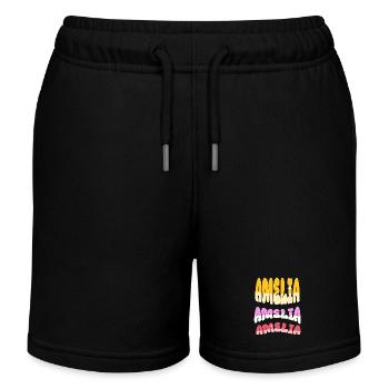 Amelia Name - Kinder Organic Joggingshorts Mini Bolter von Stanley/Stella - Schwarz - Vorne