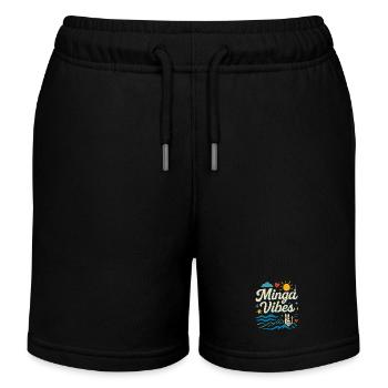Minga Vibes München Skyline Design - Kinder Organic Joggingshorts Mini Bolter von Stanley/Stella - Schwarz - Vorne