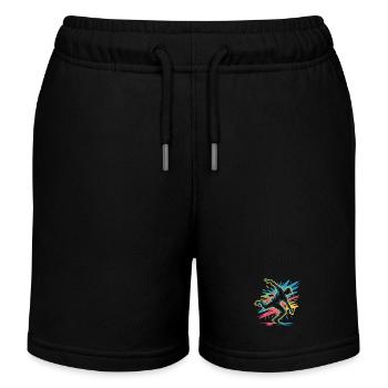Streetdance Beat – Urban DJ Musik Design - Kinder Organic Joggingshorts Mini Bolter von Stanley/Stella - Schwarz - Vorne