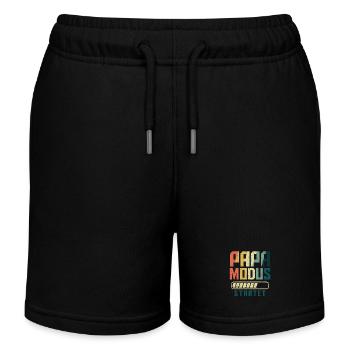 Werdender PAPA MODUS STARTET Lustiges - Kinder Organic Joggingshorts Mini Bolter von Stanley/Stella - Schwarz - Vorne
