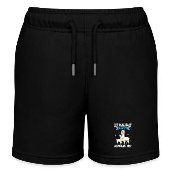 Alpaca Fan I JUST LIKE ALPACAS Funny - Kids Organic Sweat Shorts by Stanley/Stella - black - Front