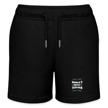 Weltbester Lehrer - Kinder Organic Joggingshorts Mini Bolter von Stanley/Stella - Schwarz - Vorne
