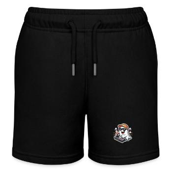 Retro Gamer Halloween Geist - Kinder Organic Joggingshorts Mini Bolter von Stanley/Stella - Schwarz - Vorne
