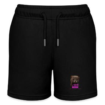 I Wear Mink – Déclaration anti-fourrure - Short de jogging enfant bio Stanley/Stella - noir - Devant