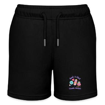 Mode gourmande pour les fans de bonbons - Short de jogging enfant bio Stanley/Stella - noir - Devant