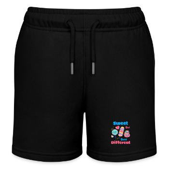 Ollipop amour doux et drôle - Short de jogging enfant bio Stanley/Stella - noir - Devant