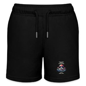 Resting is not giving up | It heals, recovery - Kids Organic Sweat Shorts by Stanley/Stella - black - Front