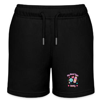 Sugar Addict Sweet Tooth Mode Drôle de bonbon - Short de jogging enfant bio Stanley/Stella - noir - Devant