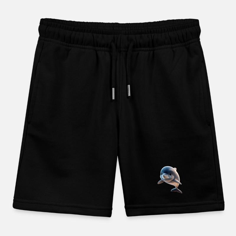 Dolphin Diver Dolphins Ocean Cute Dolphins Dolphin Kids Organic Sweat Shorts by Stanley/Stella
