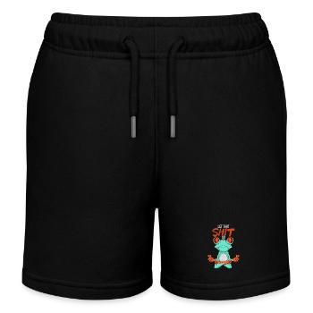 Meditation Yoga Frosch - Kinder Organic Joggingshorts Mini Bolter von Stanley/Stella - Schwarz - Vorne